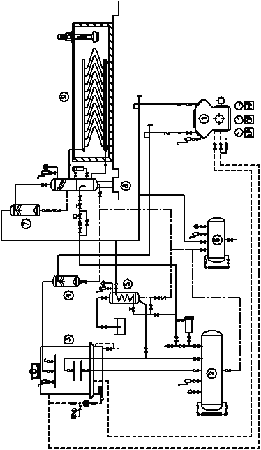 sơ đồ nguyên lý hệ thống máy lạnh đá cây