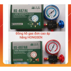 Đồng hồ đo nạp gas đơn hãng Hongsen Cao áp Hạ áp HS-467AH HS-467AL